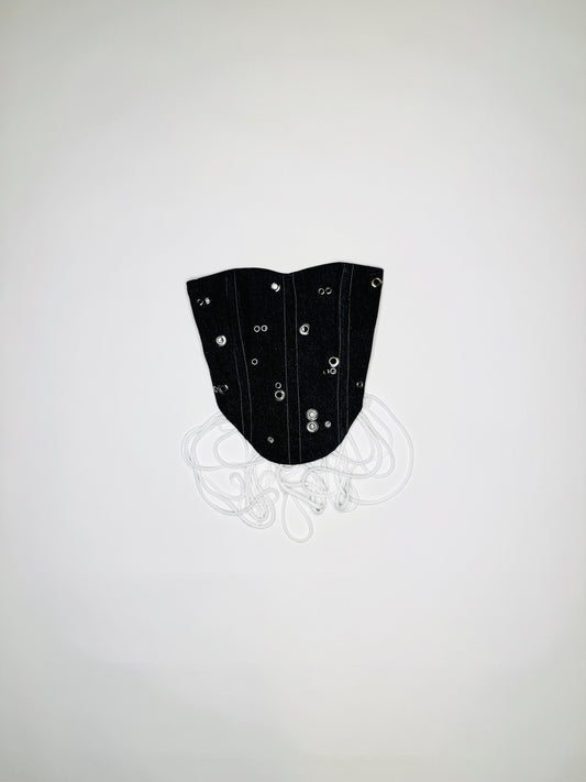 Black Denim Pierced