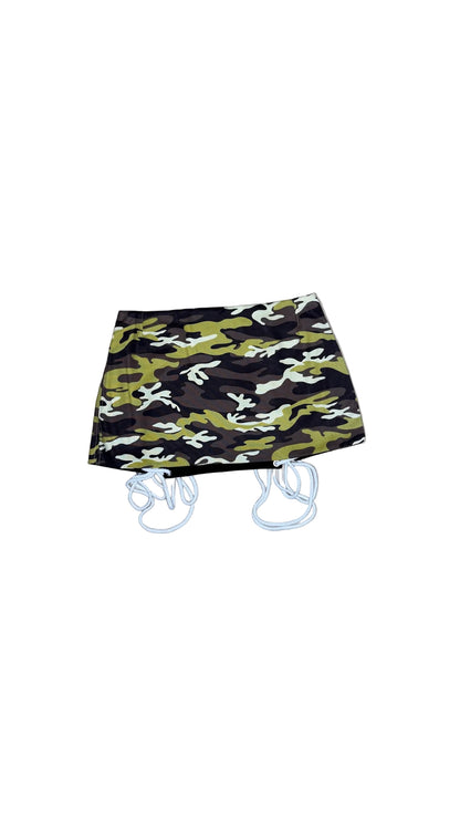Lime Green Camo Lace-Up