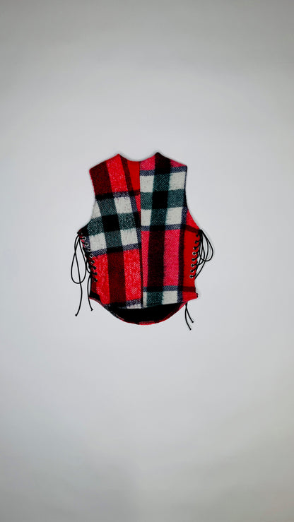 Plaid Keyhole Top