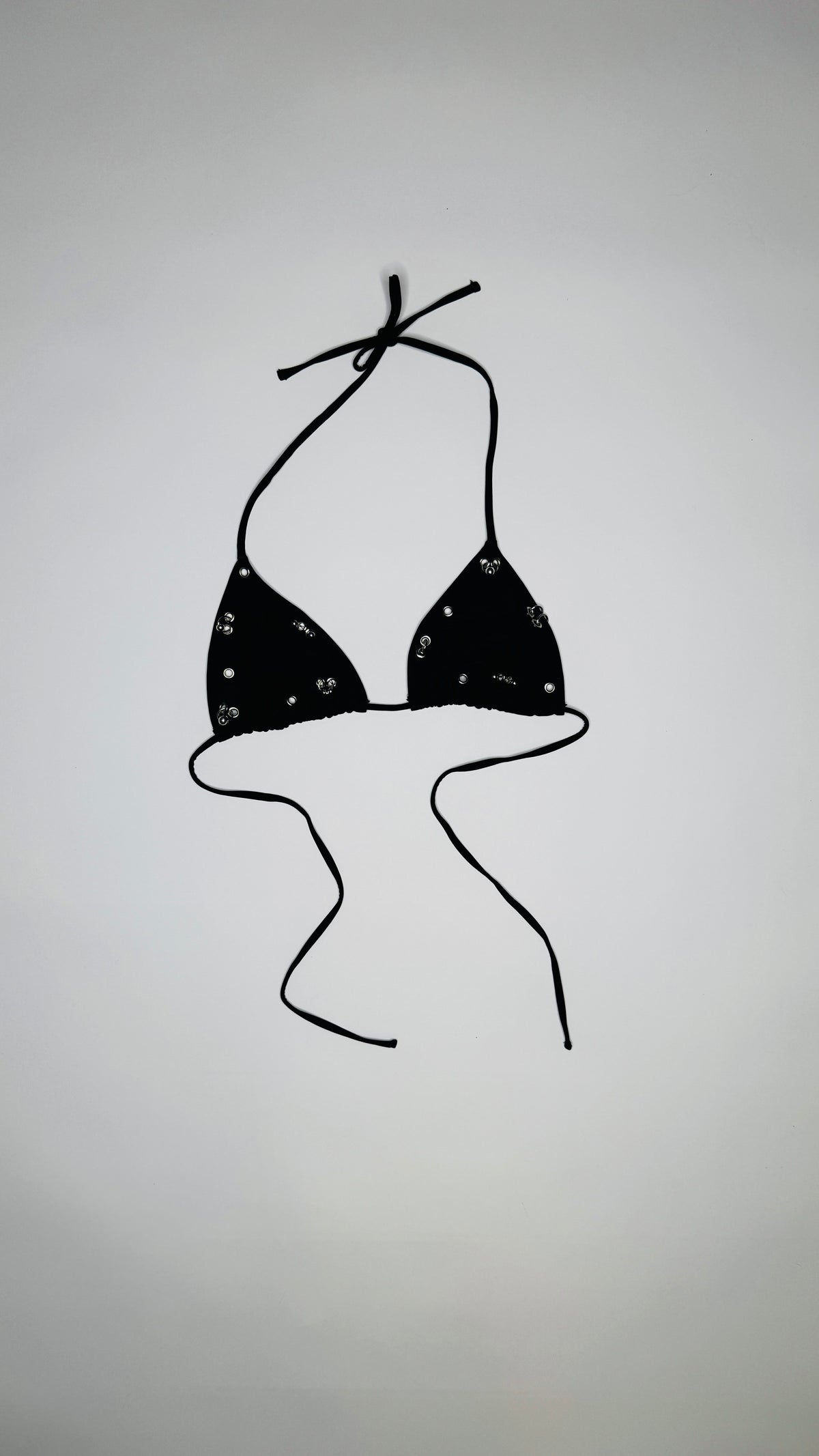 Black Pierced Bikini Top