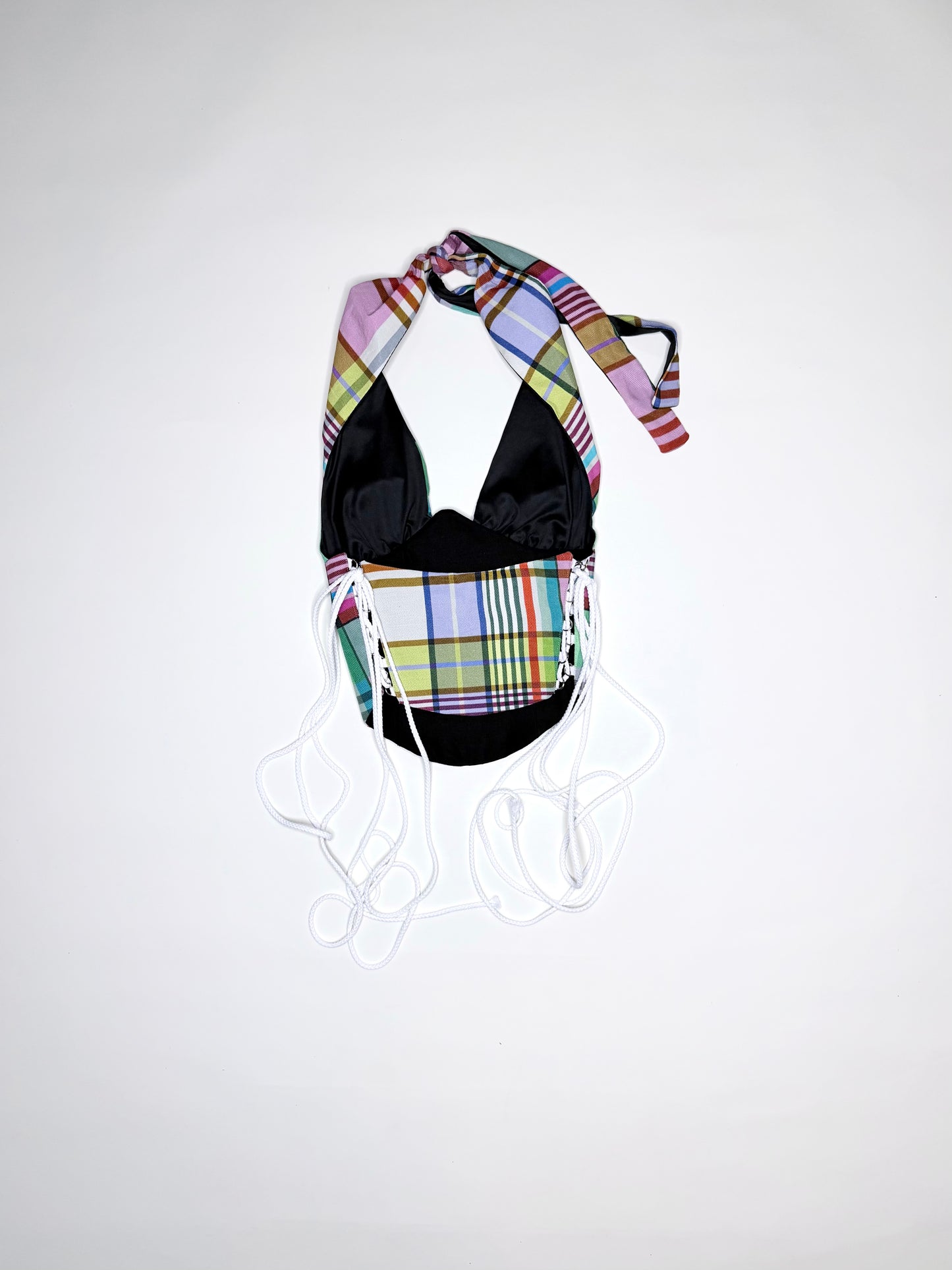 Multicolor Plaid Halter