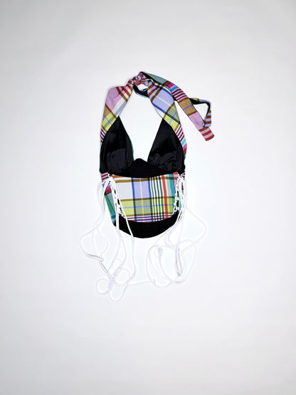 Multicolor Plaid Halter