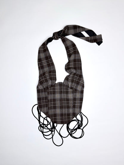 Brown Plaid Halter