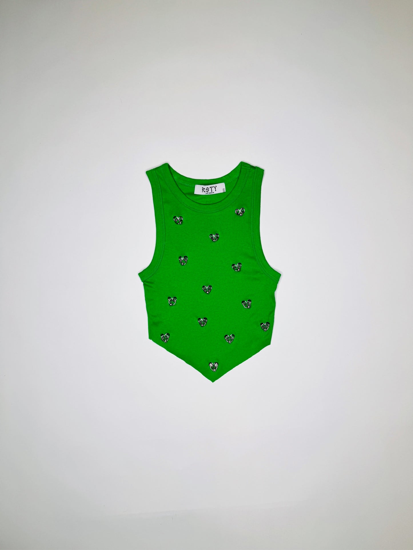 Green Pierced Tank