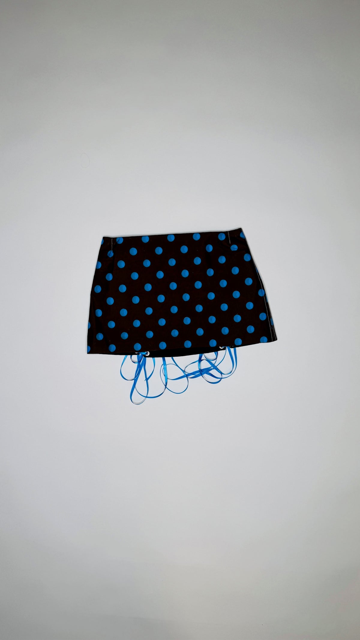 Brown and Blue Polka Dot Skirt