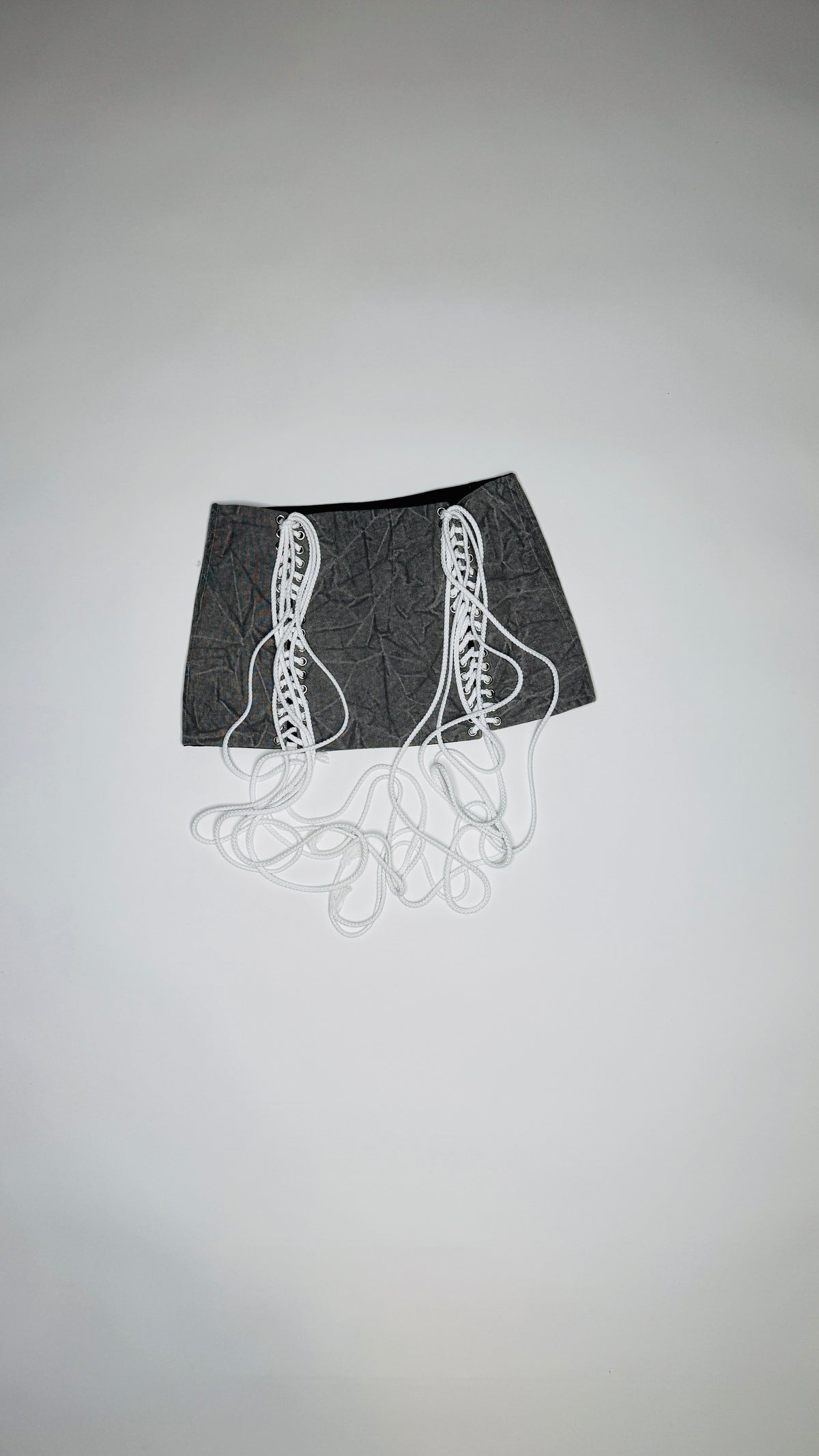 Grey Acid Wash Skirt