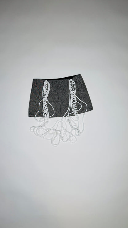 Grey Acid Wash Skirt