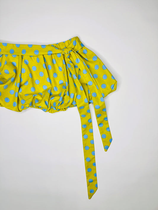 Yellow and Blue Polka Dot Bubble