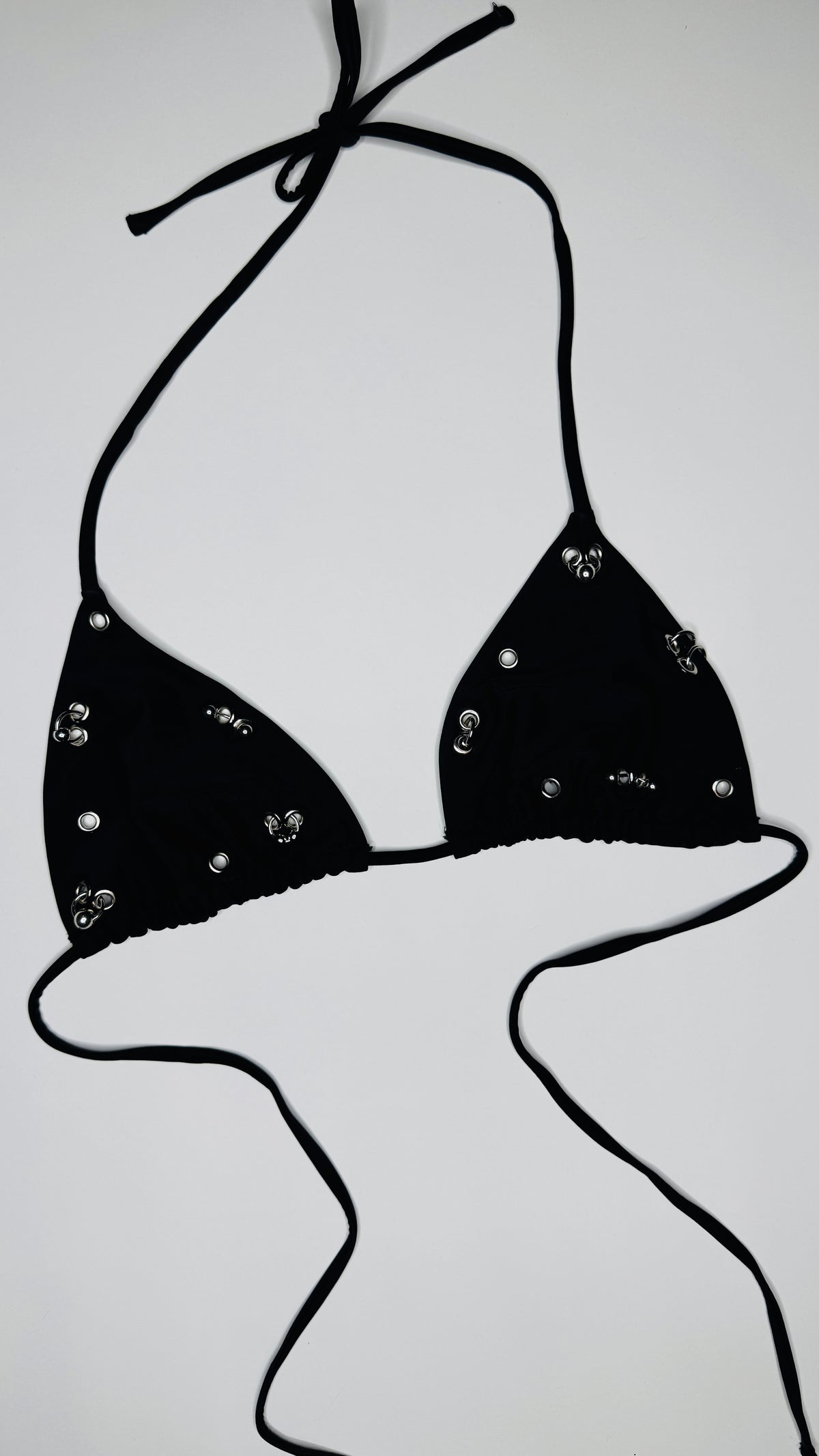 Black Pierced Bikini Top