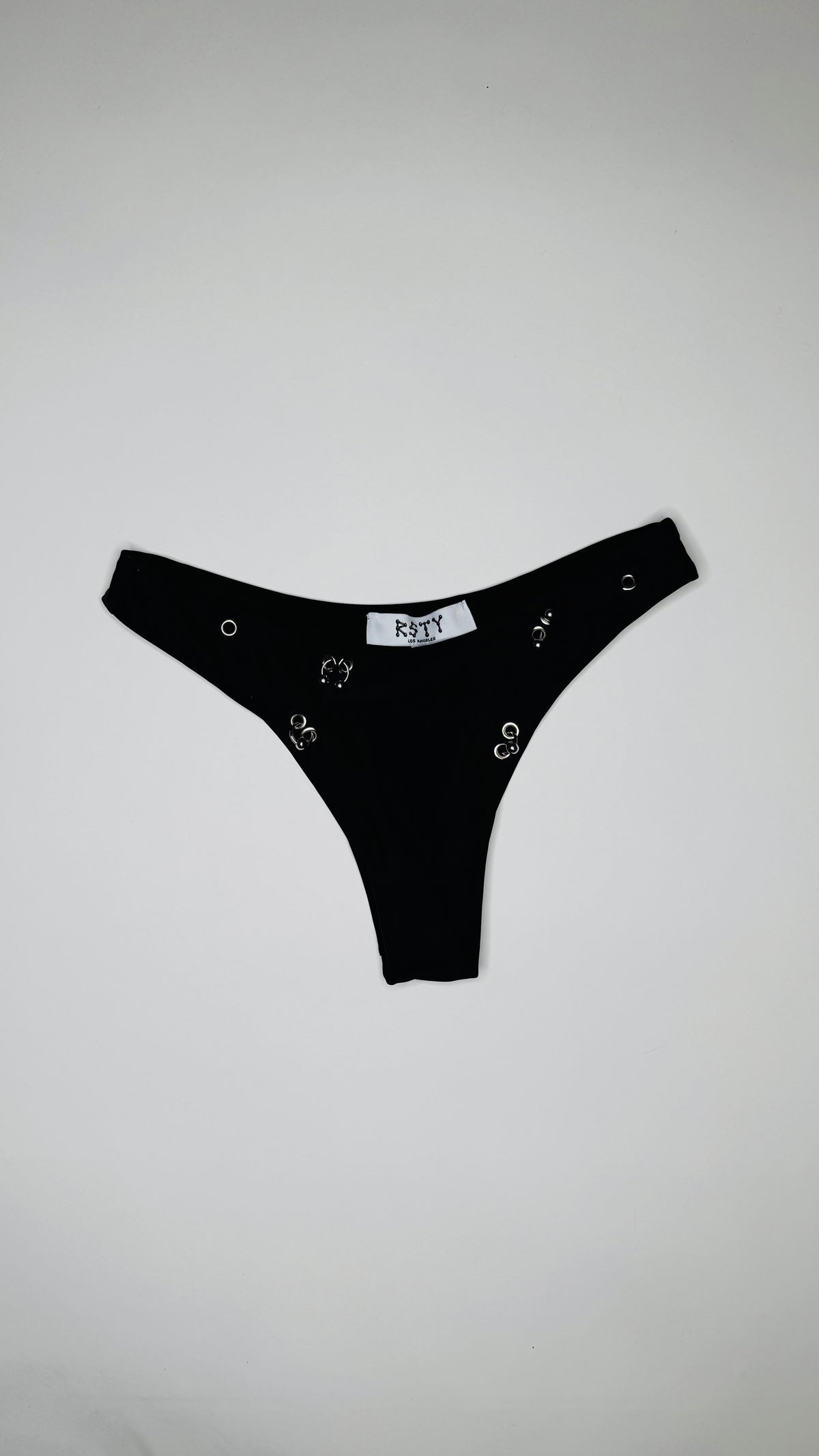 Black Pierced Bikini Bottom