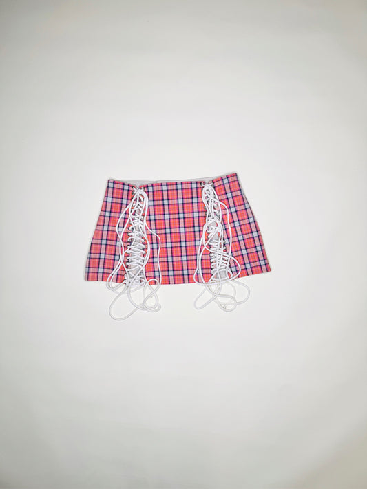 Pink Plaid Skirt