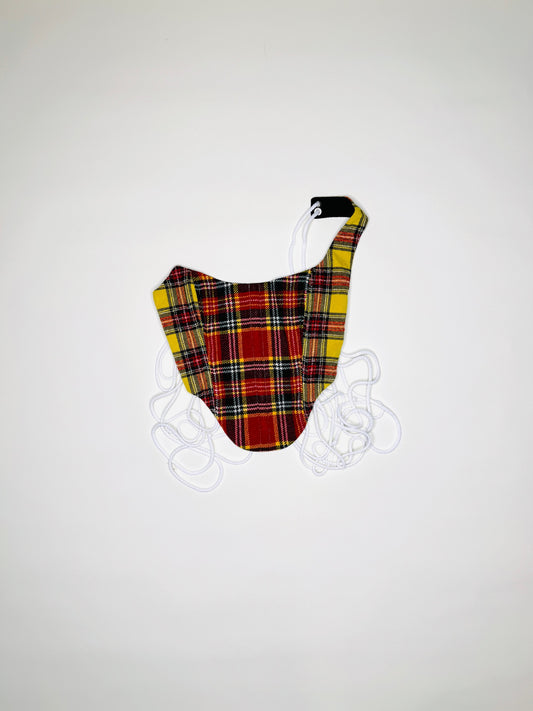 One Strap Split Plaid