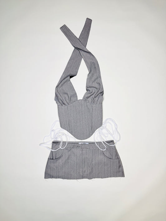 Pinstripe Halter Set