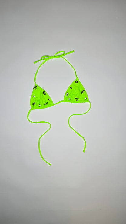 Lime Green Pierced Bikini