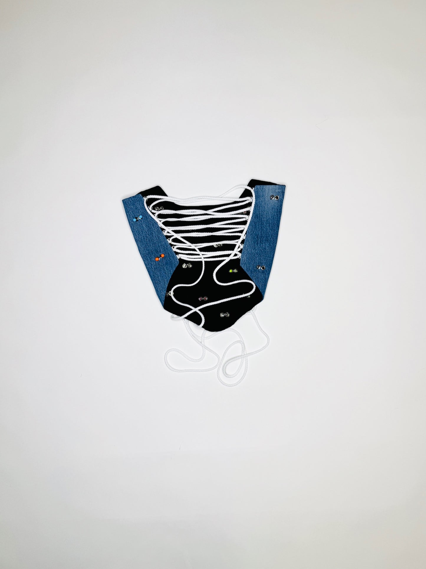 Dark Blue Pierced Denim