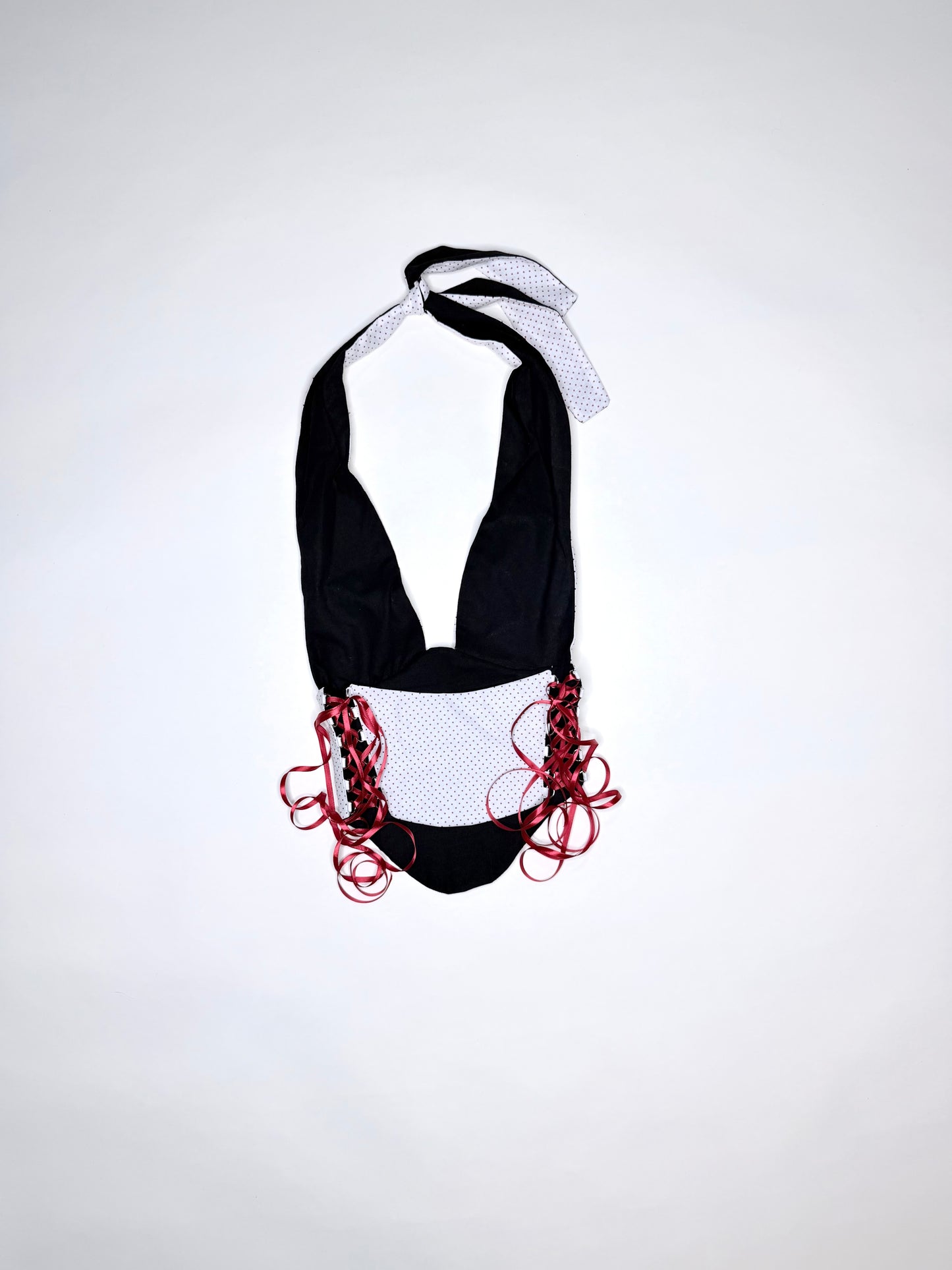 White and Red Polka Dot Halter