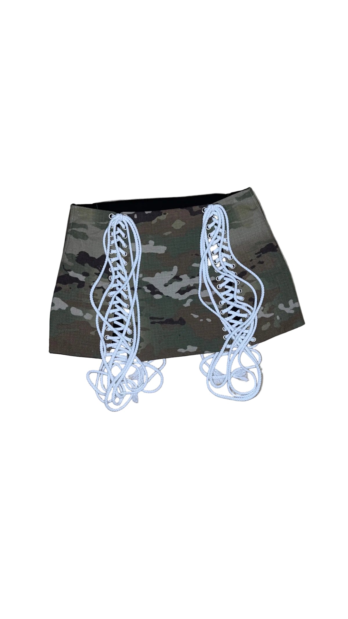 Camo Lace-Up Skirt