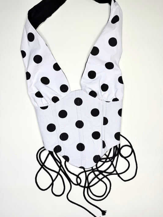 Polka Dot Halter Corset
