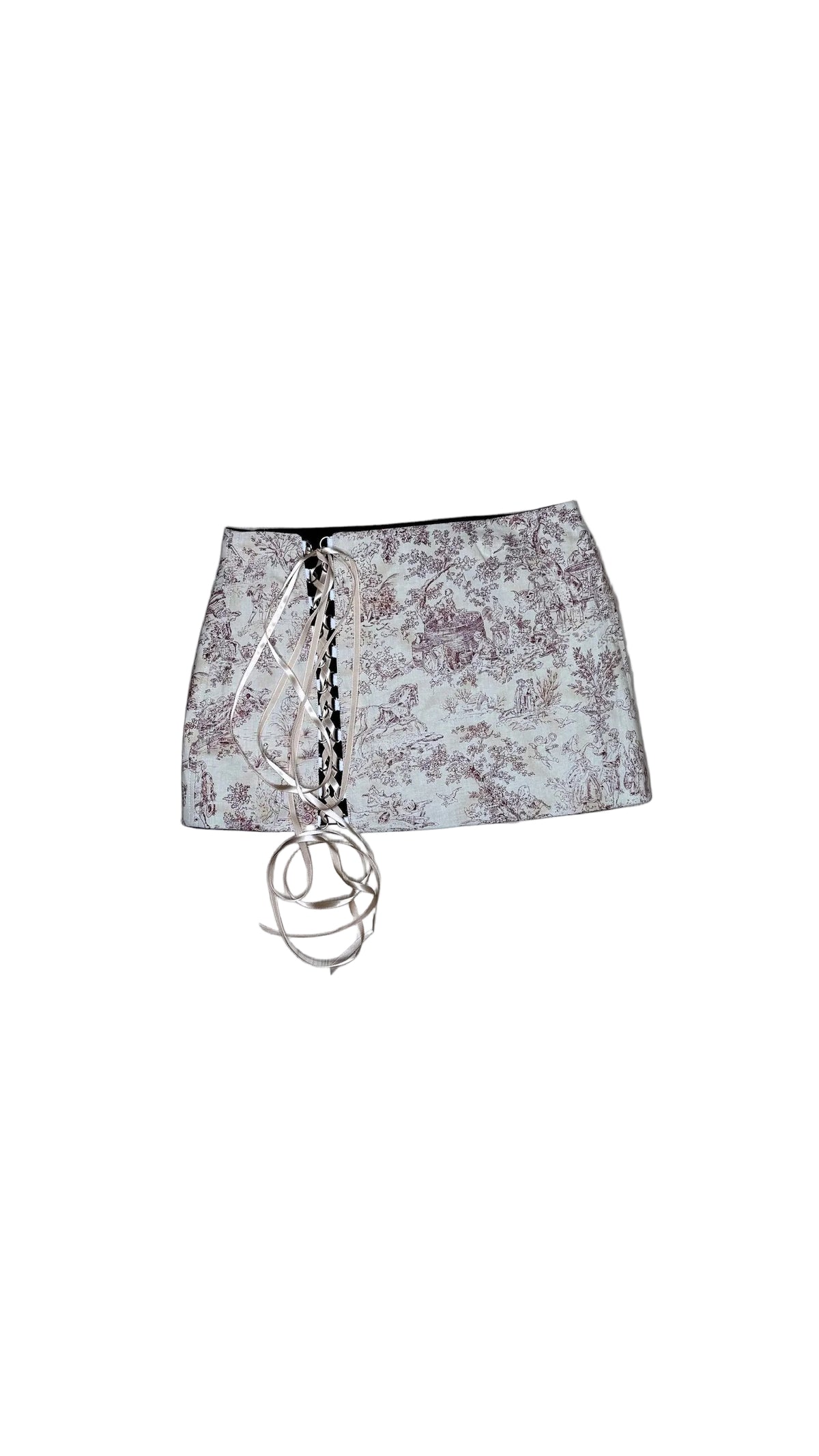 Maroon Toile Skirt