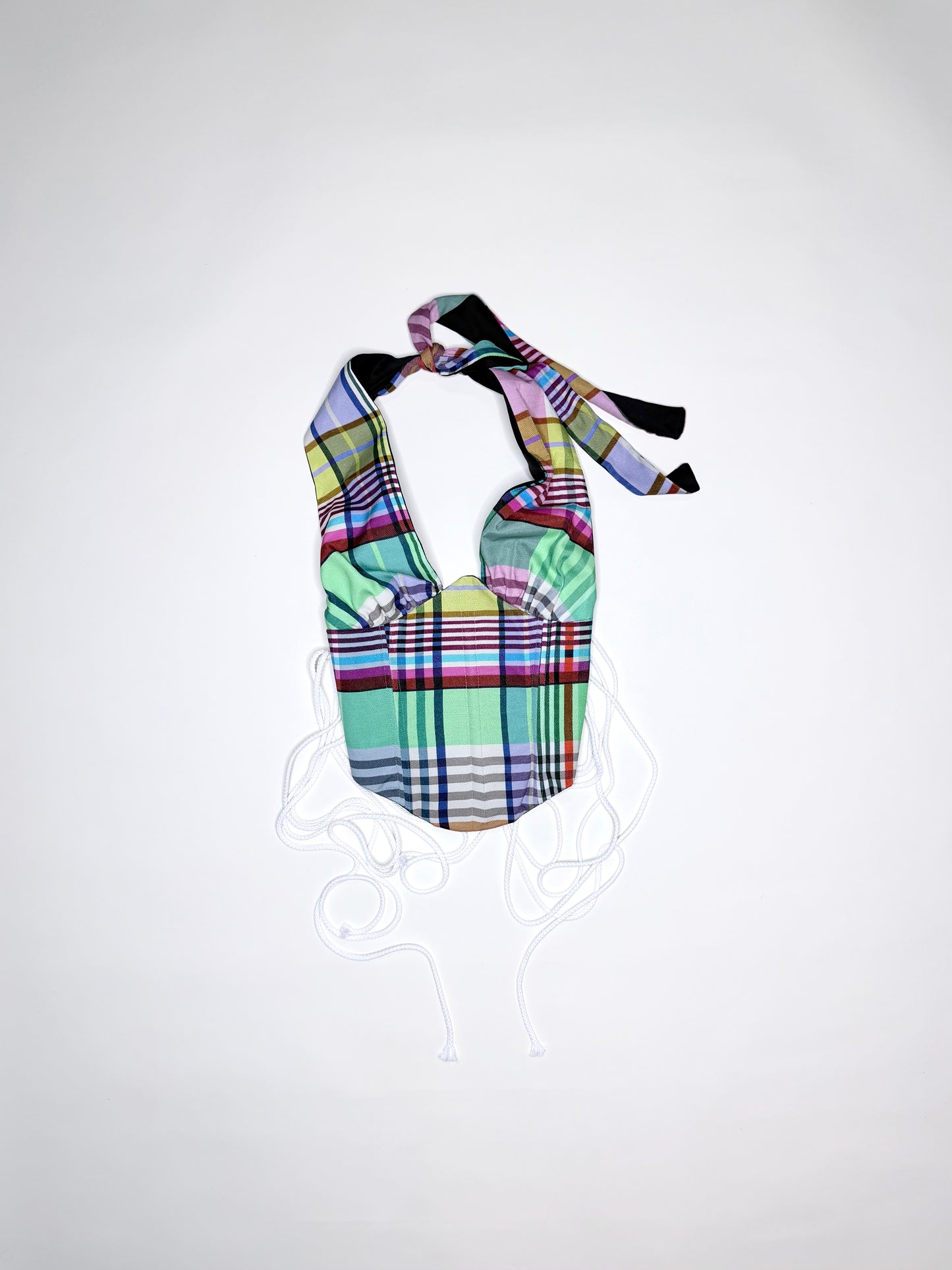 Multicolor Plaid Halter