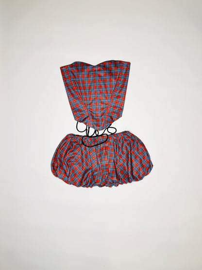 Red Plaid Set