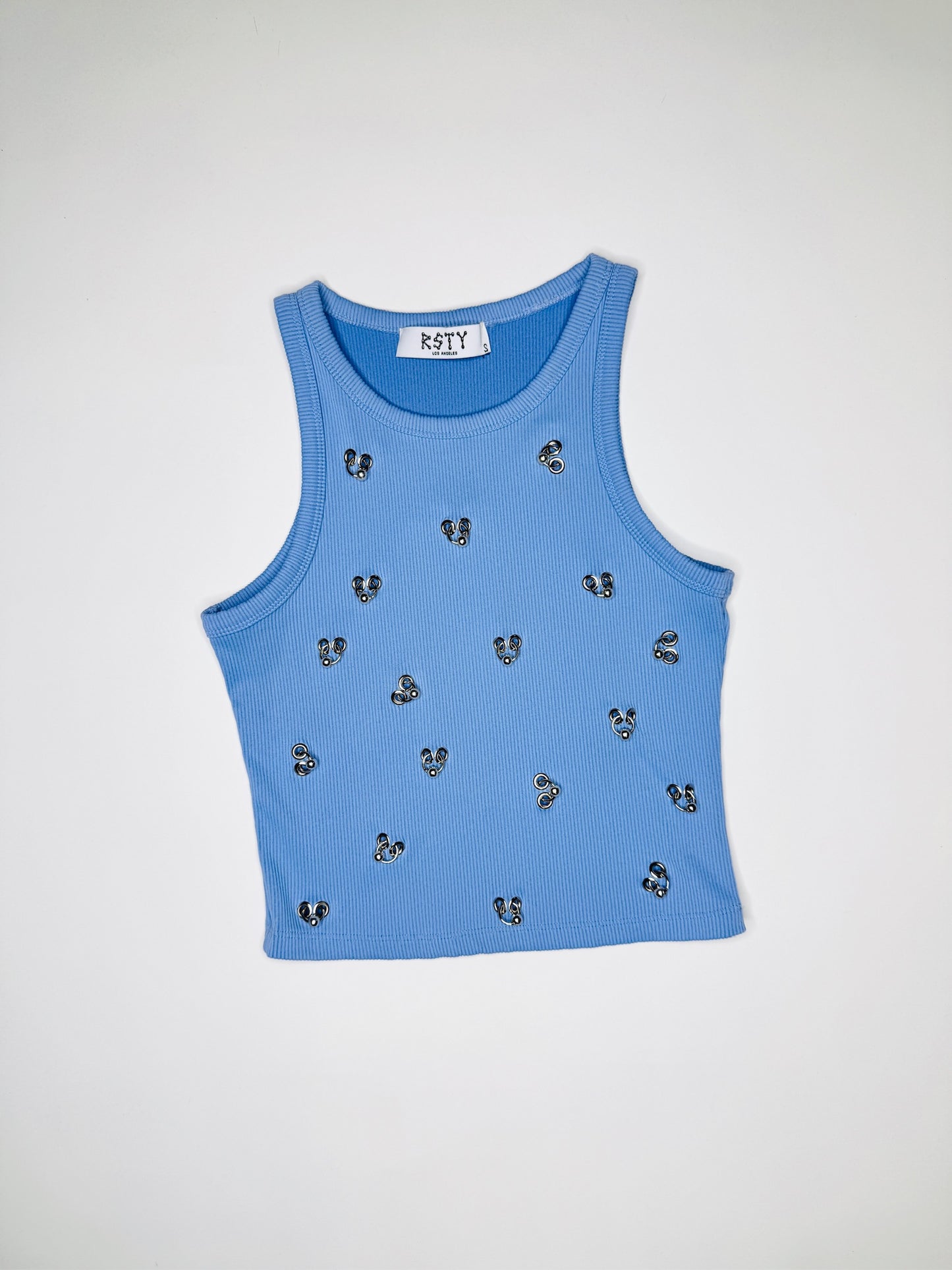 Blue Pierced Tank