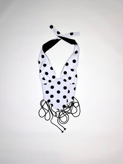Polka Dot Halter Corset