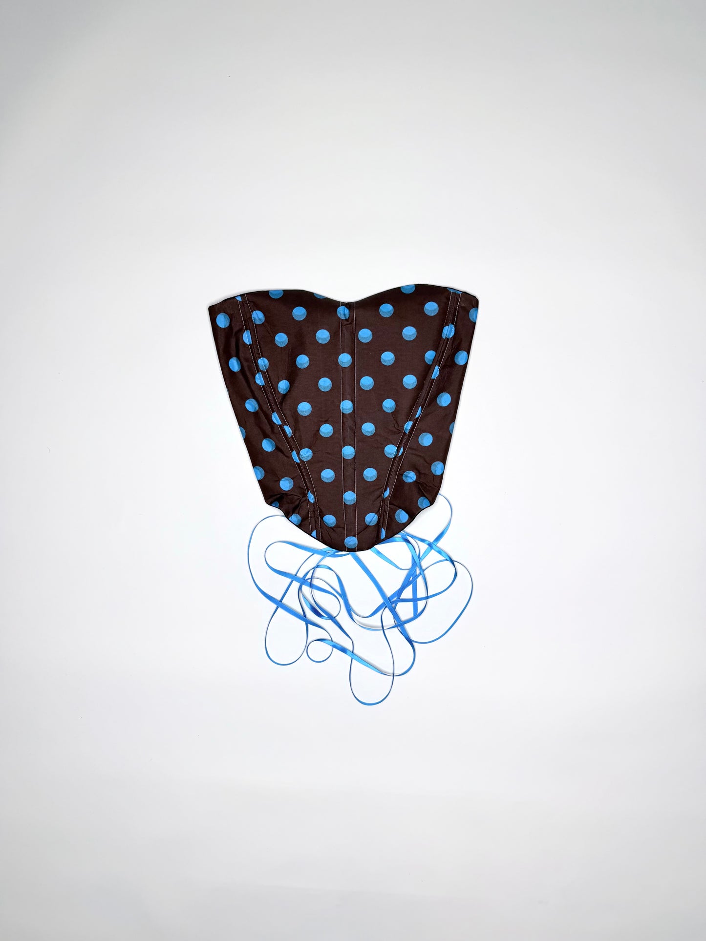 Brown and Blue Polka Dot