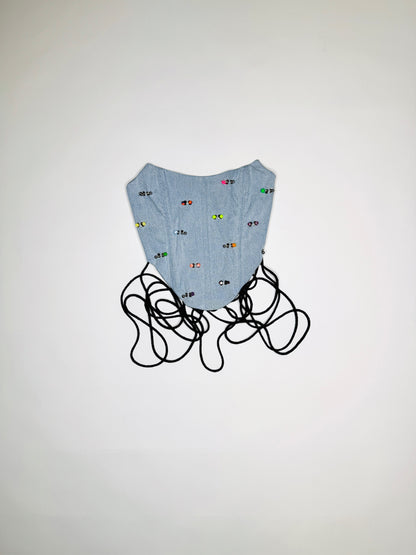 Pierced Light Blue Denim