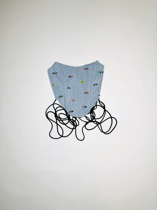 Pierced Light Blue Denim