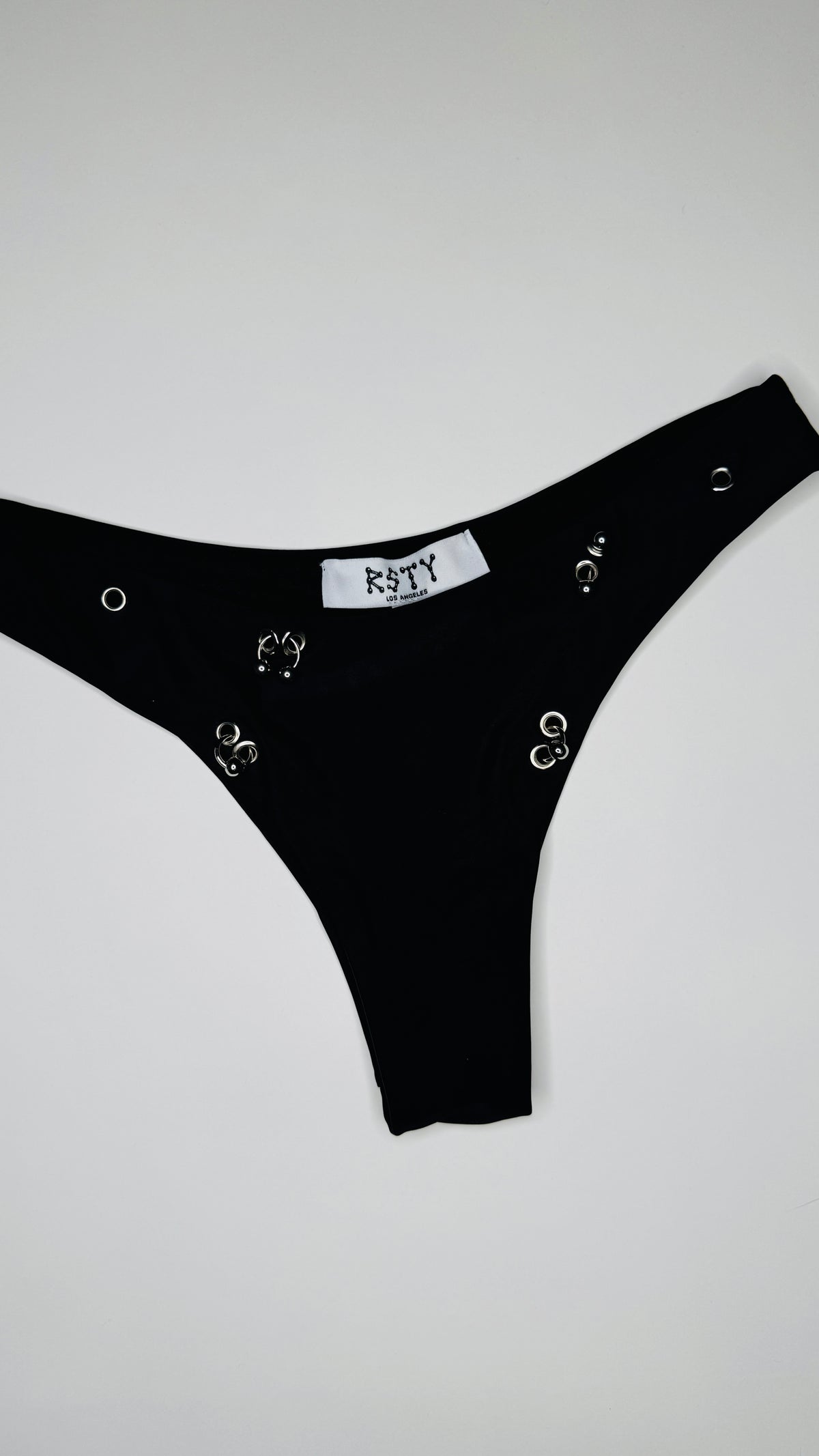 Black Pierced Bikini Bottom