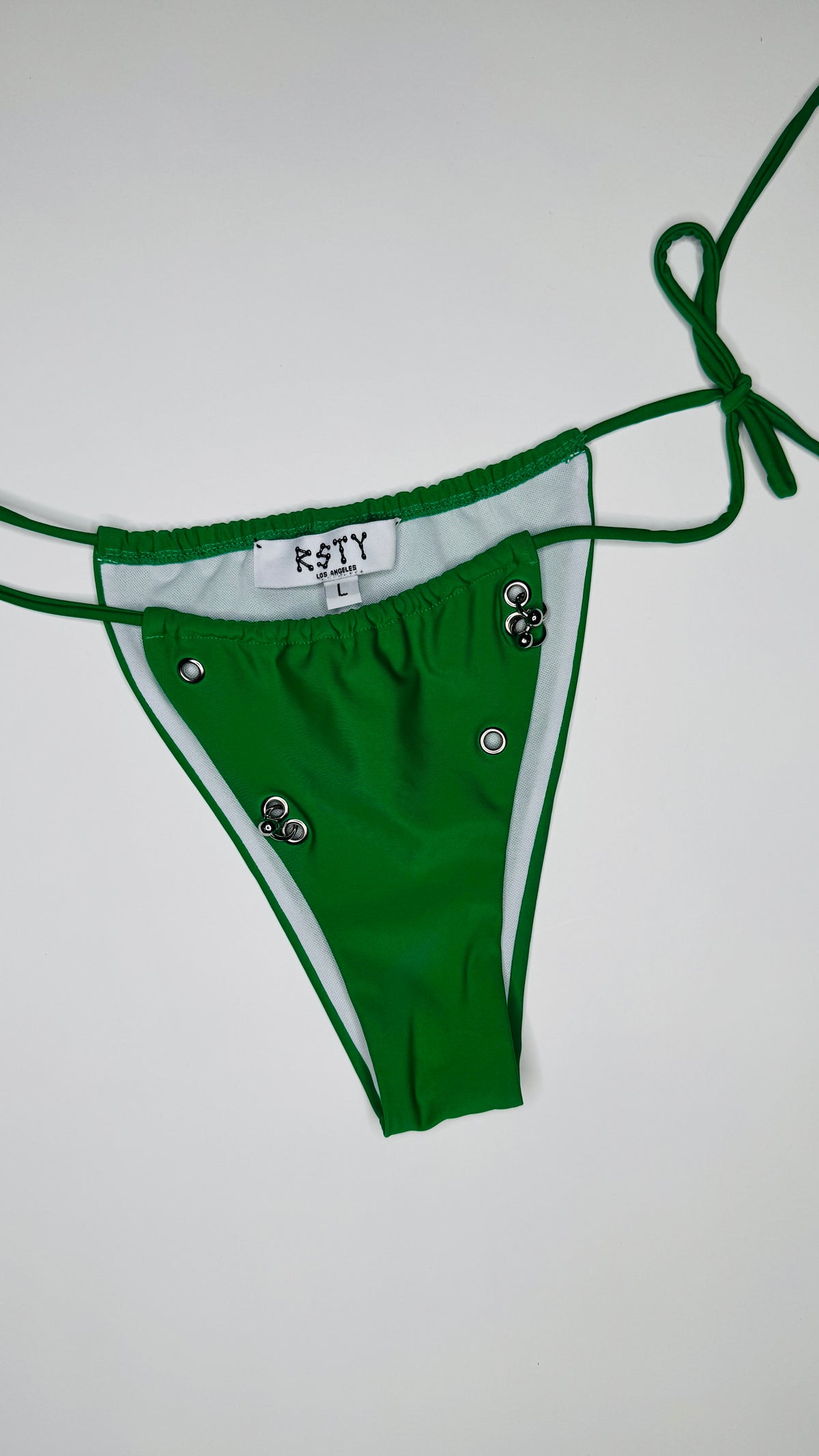 Green Pierced Bikini Bottom