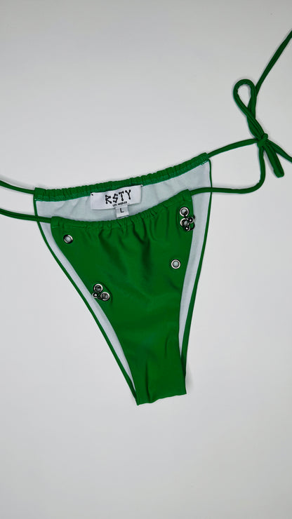 Green Pierced Bikini Bottom