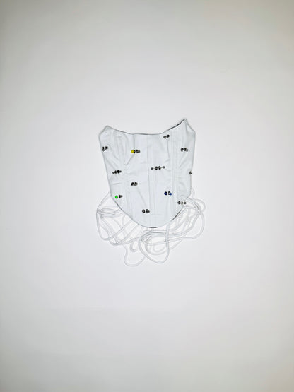 White Denim Pierced