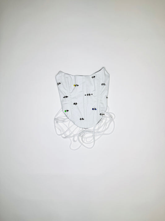 White Denim Pierced