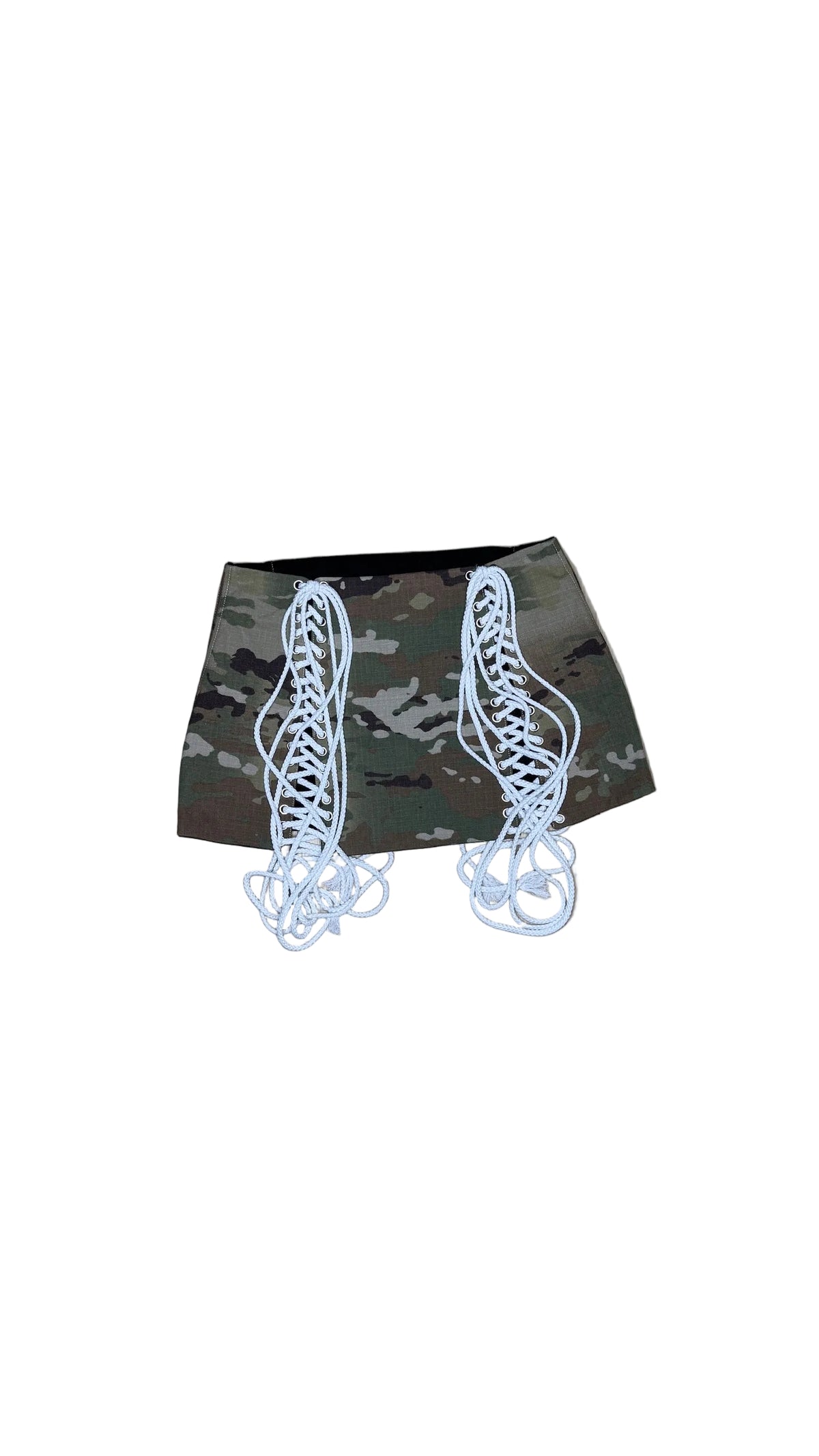 Camo Lace-Up Skirt
