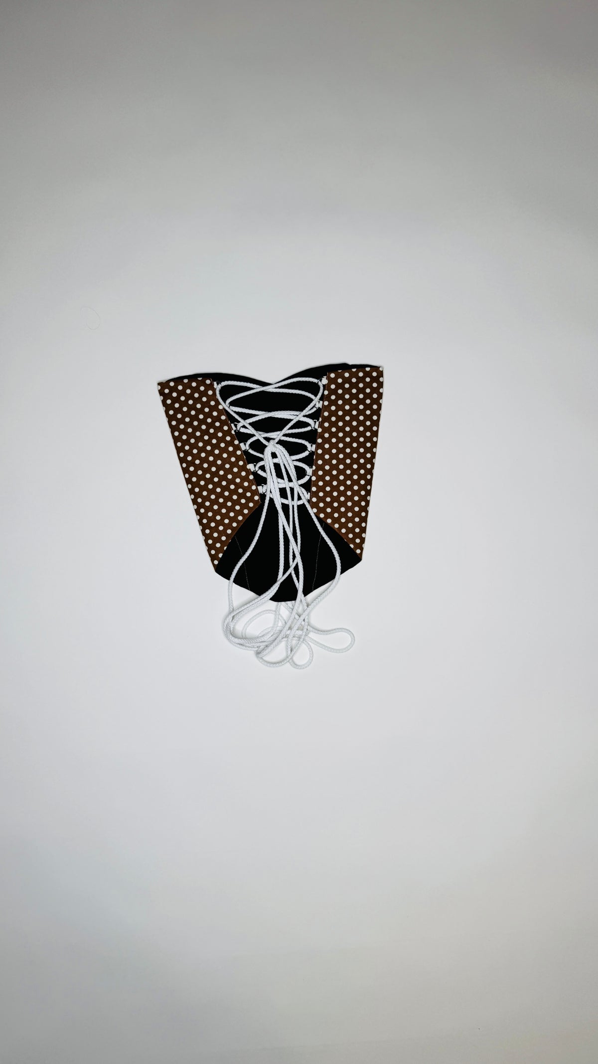 Micro Brown and White Polka Dot