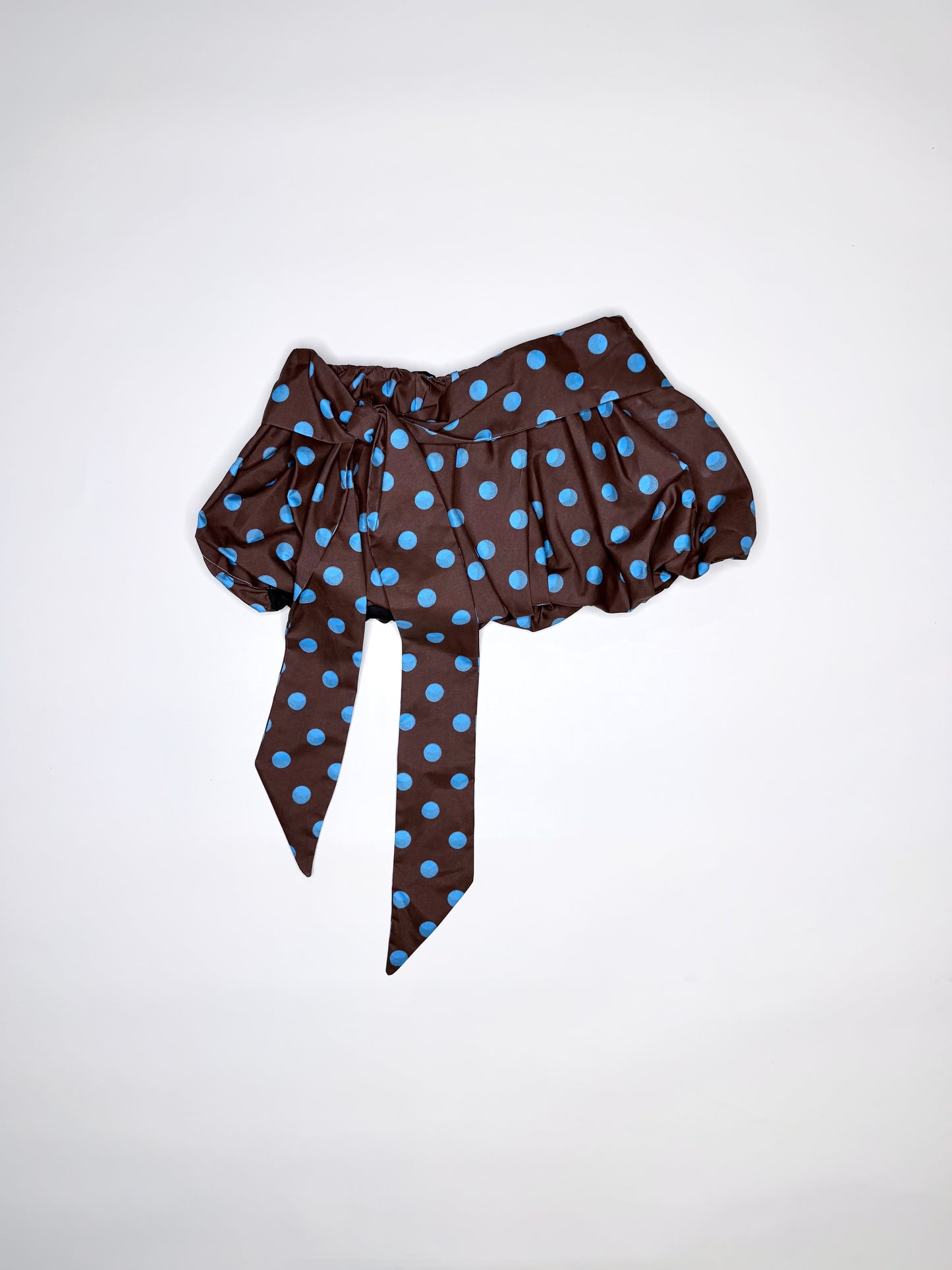 Brown and Blue Polka Dot Bubble