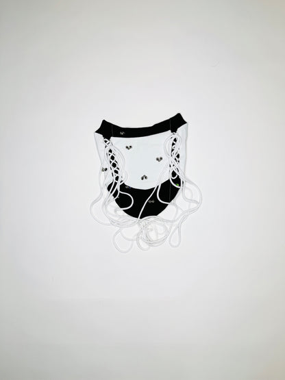 White Denim Pierced