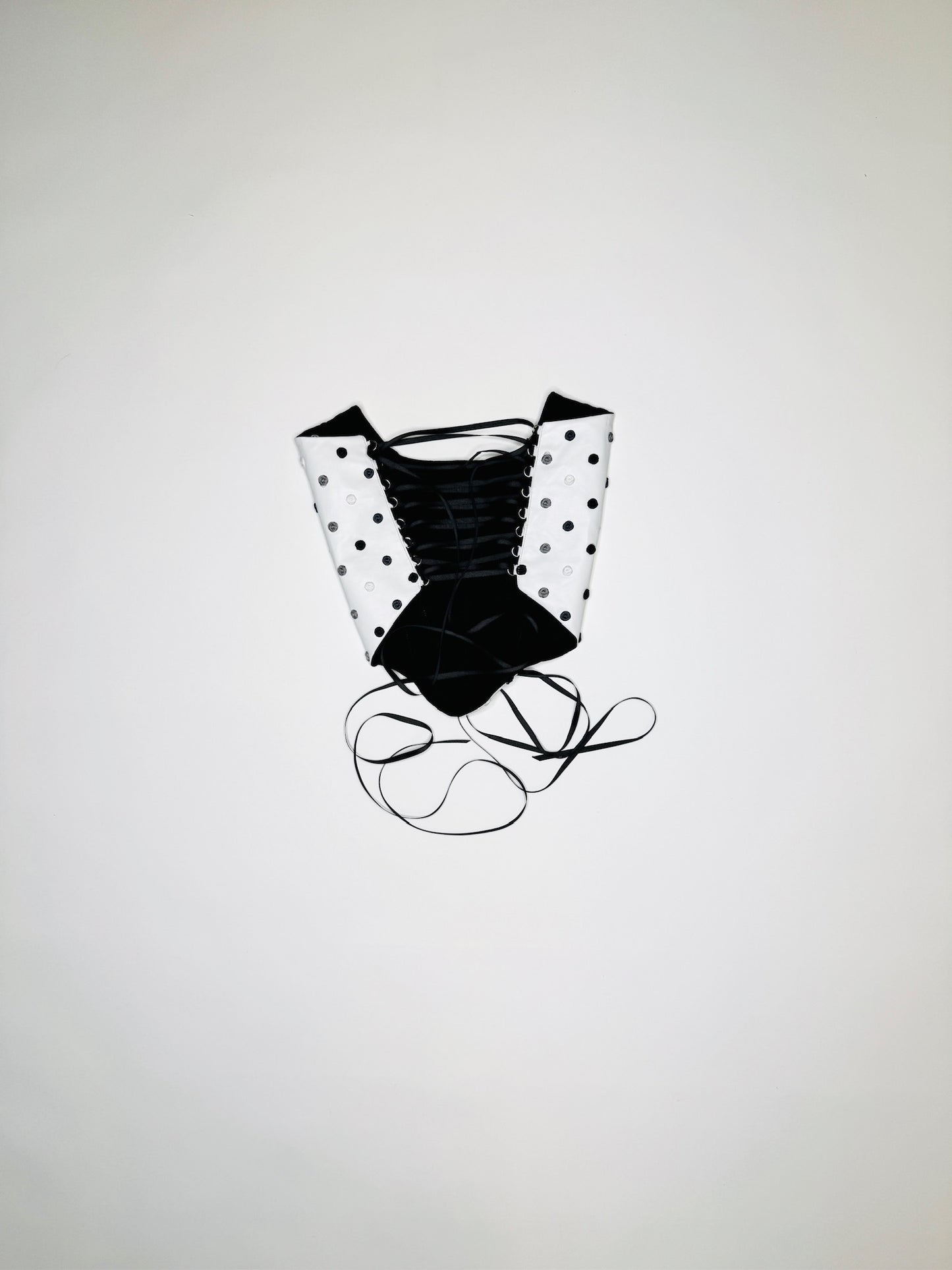 White Pleather Polka Dot