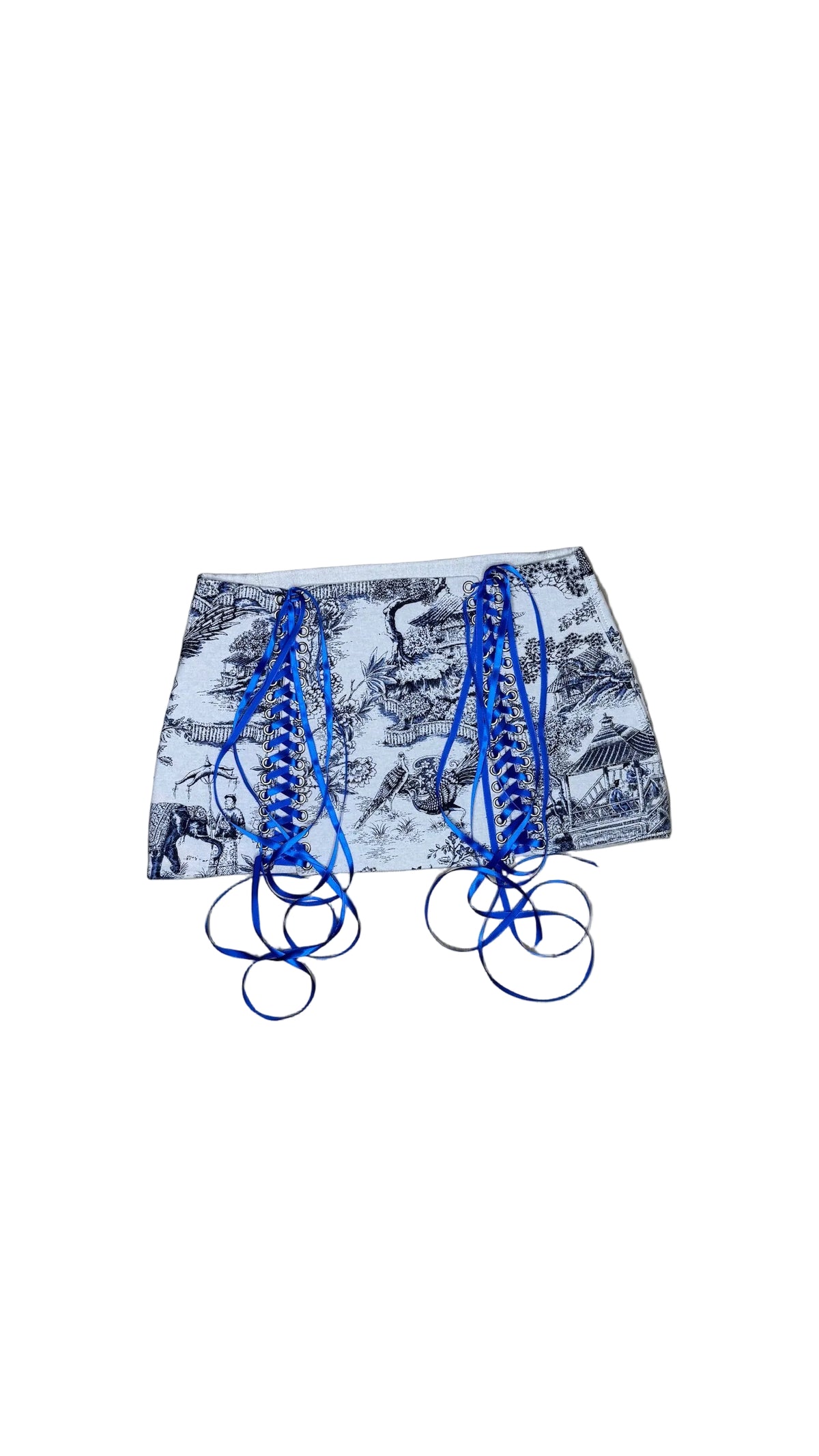 Dark Blue Toile Lace-Up