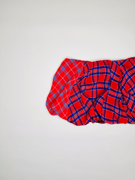 Split Plaid Bubble