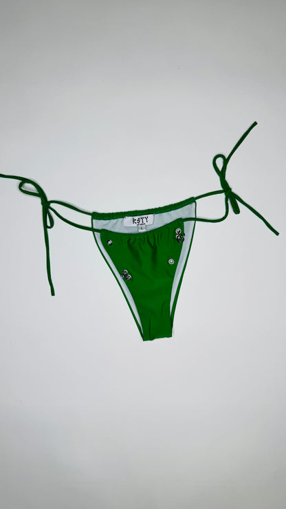 Green Pierced Bikini Bottom