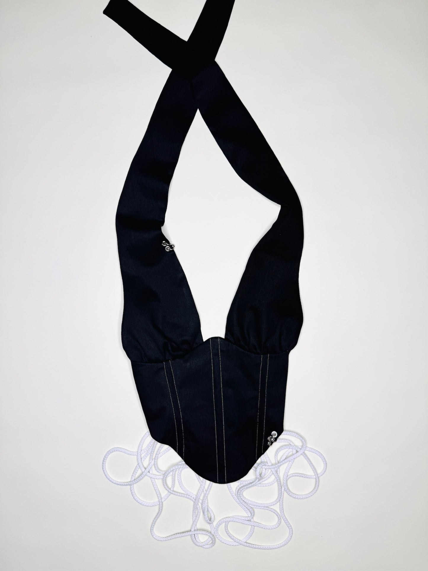 Black Denim Halter
