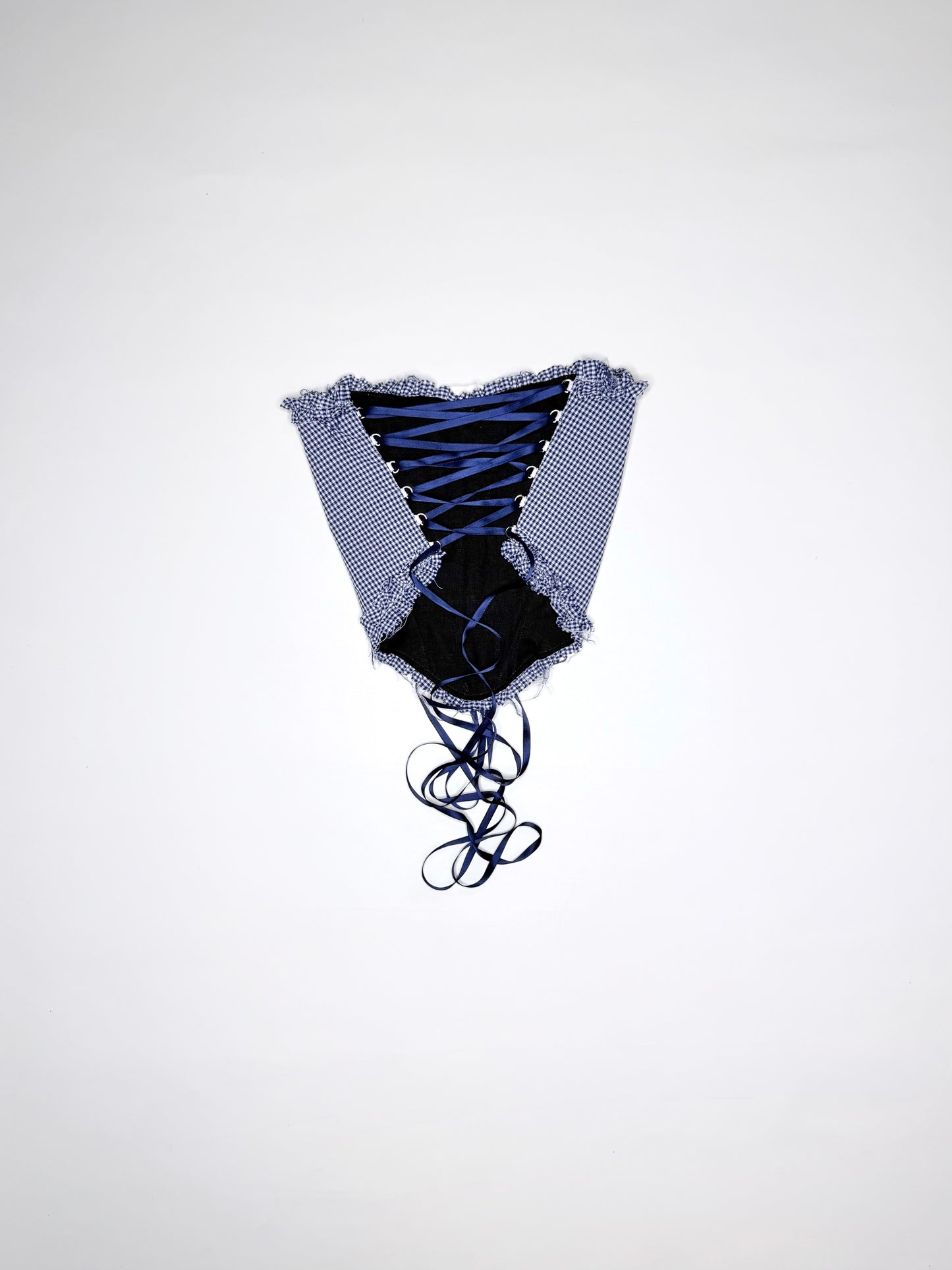 Navy Gingham Ruffle