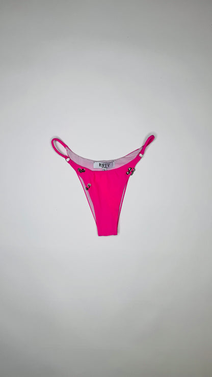 Pink Pierced Bikini Bottom