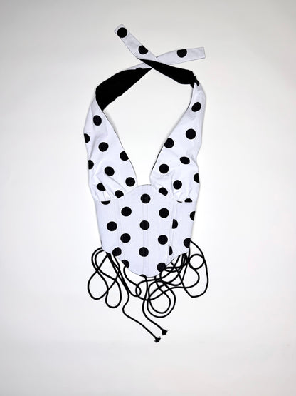 Polka Dot Halter Corset