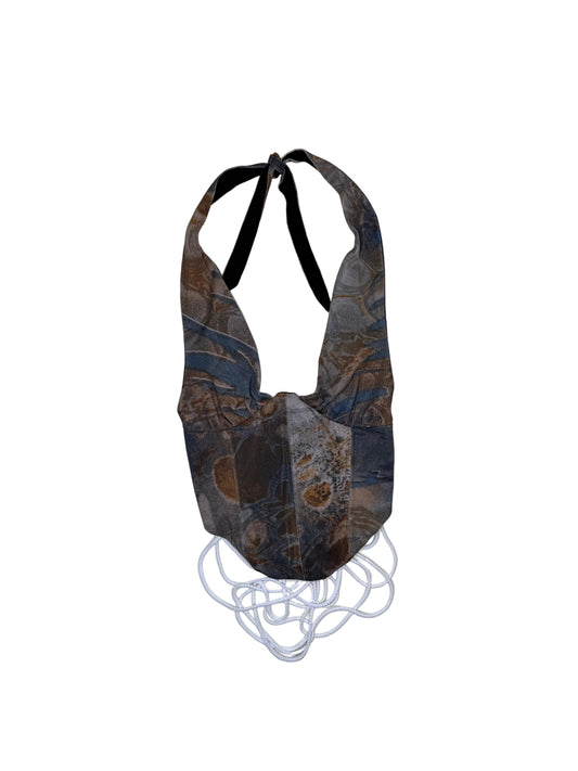 Abstract Denim Halter