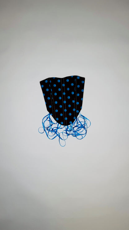 Brown and Blue Polka Dot