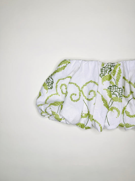 Green Embroidered Bubble